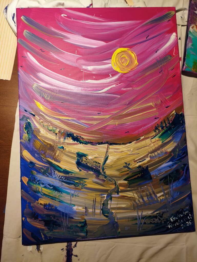 Půlnoční krajina po koupeli